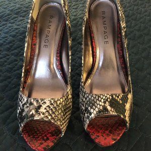 Fun Snake Print Heels